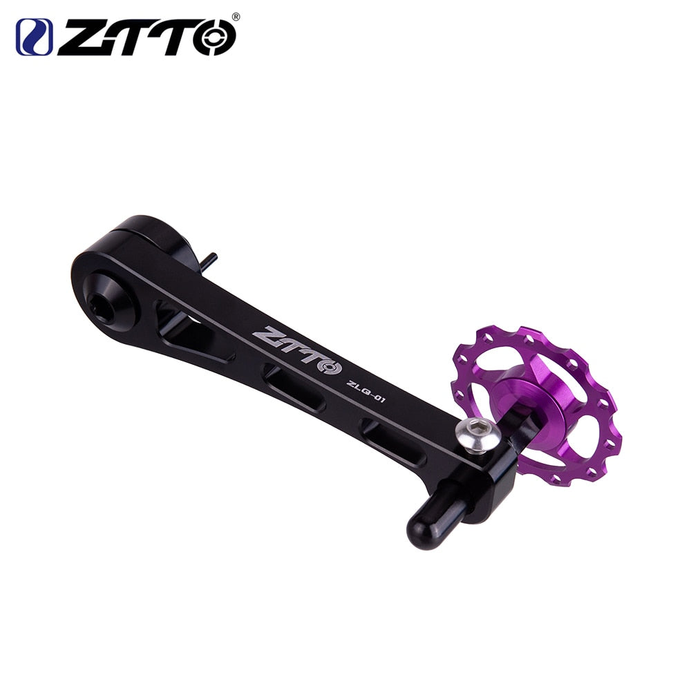 ZTTO MTB Bicycle Single Speed Derailleur Bicycle Chain Tensioner For hanger dropout frame Adjustable Bike Pulley jockey wheel
