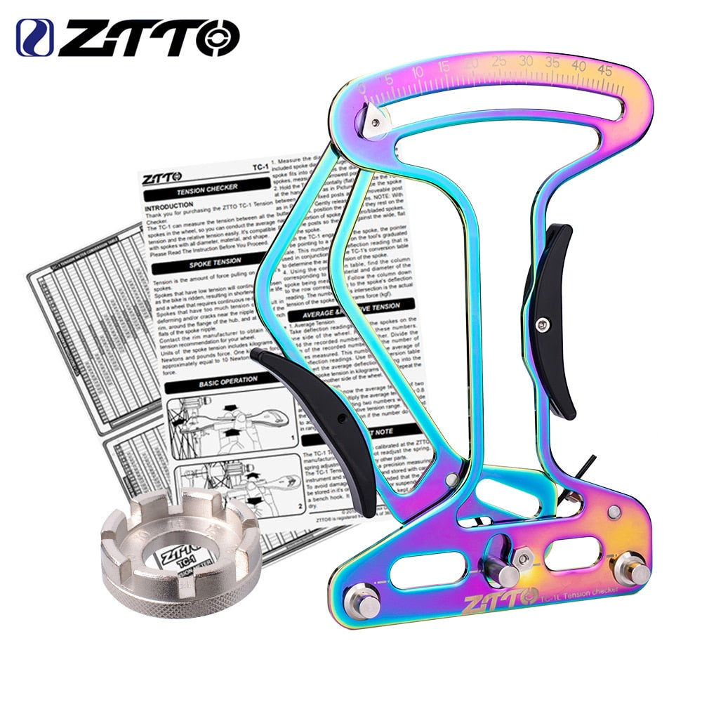 ZTTO Bicycle Spoke Tension Meter Wheel Radius Strength Checker Aero Round  Rays Indicator Accurate TooI Included Manual TM-1 MTB