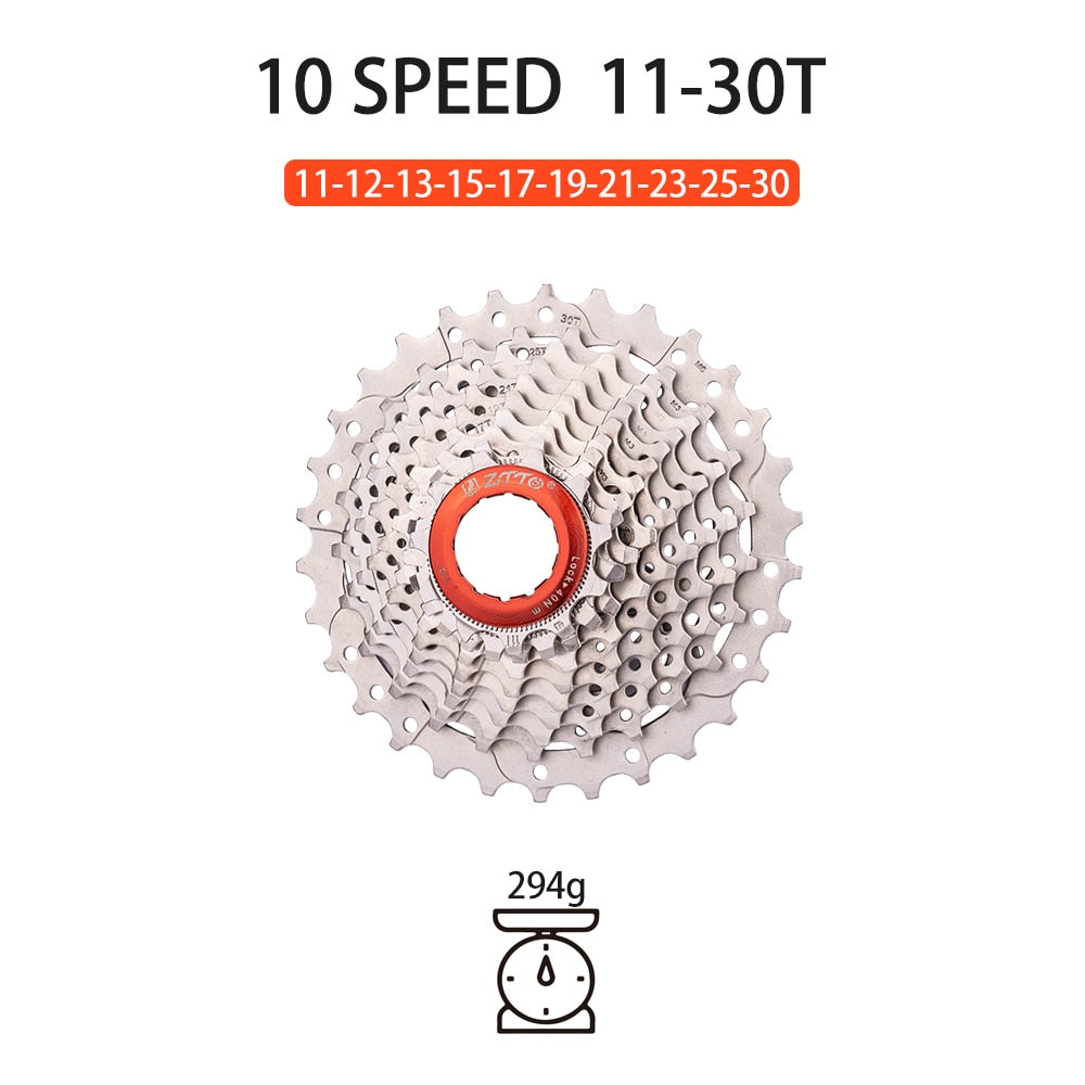 ZTTO 10 Speed Road Bike Cassette 11-25 11-28 11-30 11-34 11-36  Gravel 10s Bicycle Freewheel 10v 10Speed 4700 105 Compatible
