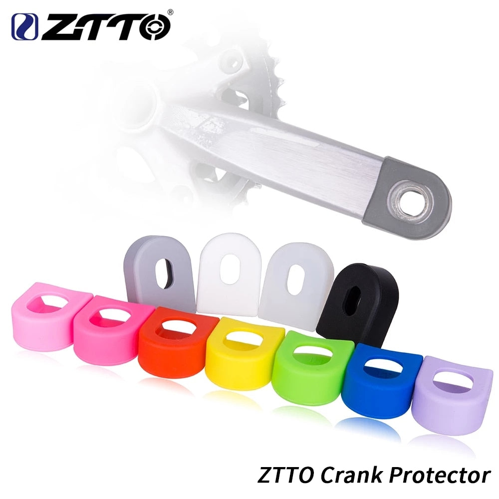 ZTTO MTB Road Bike Crank Protector Carbon Crankset Silicone Gel Cover Protective Sleeve Bicycle Boots 2pcs Bicycle Accessories