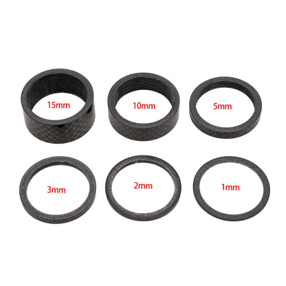 ZTTO Bicycle Headset Washer Stem Spacer 5 10 15mm Aluminum Alloy Carbon Ring Fit for 28.6mm Fork Steerer