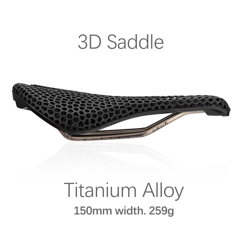 ZTTO Bicycle 3D Printed Saddle Titanium Carbon Rails Ti Power Patented Material Comfortable Road Bike MTB Seat Honeycomb Cushion