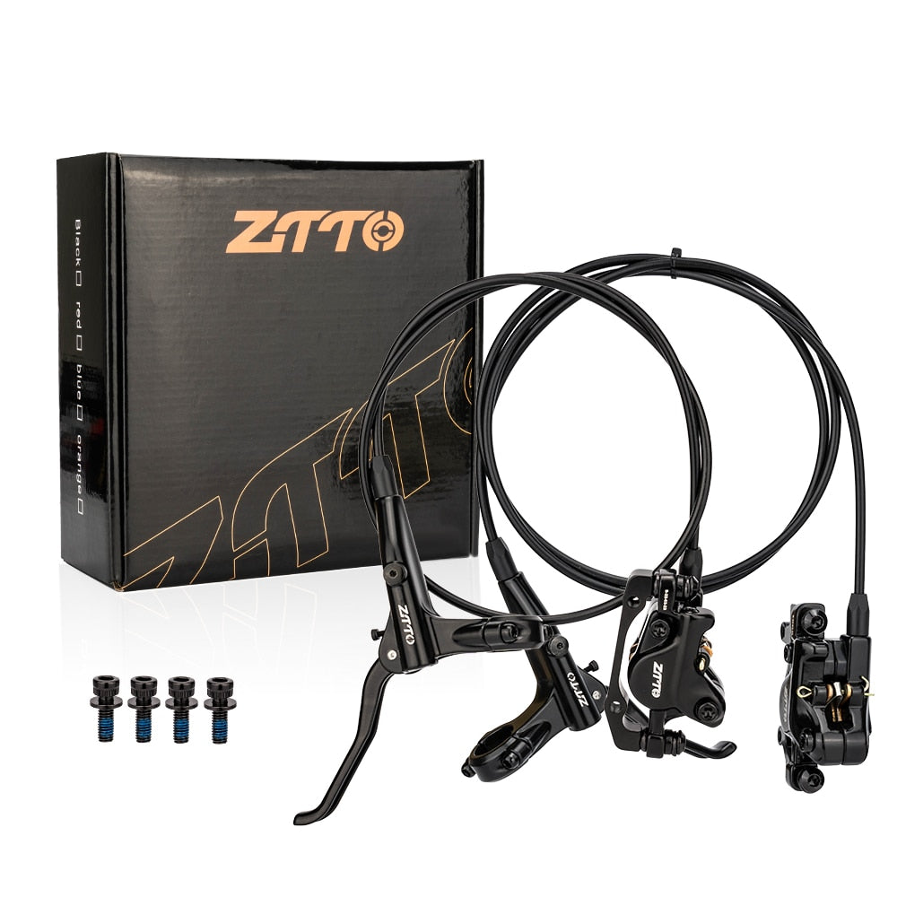 ZTTO MTB Hydraulic Disc Brake IS Post Mounting Left Front Right Rear Calipers Rotor Oil Pressure Brake Set Rotor M6100 MT200