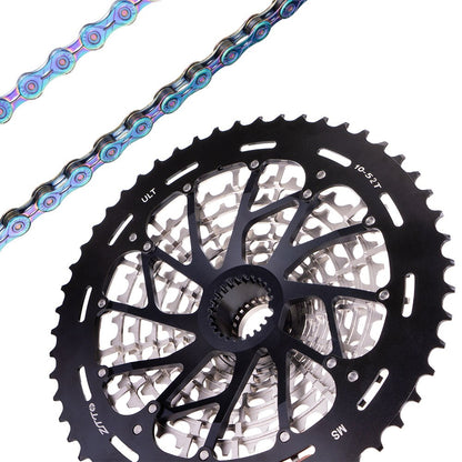 ZTTO Ultimate MTB 12 Speed Lightweight 376g Cassette 10-50T MS ULT Micro K7 Spline 12speed For M6100 M7100 M8100 Mountain Bike
