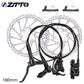 ZTTO MTB Hydraulic Disc Brake IS Post Mounting Left Front Right Rear Calipers Rotor Oil Pressure Brake Set Rotor M6100 MT200
