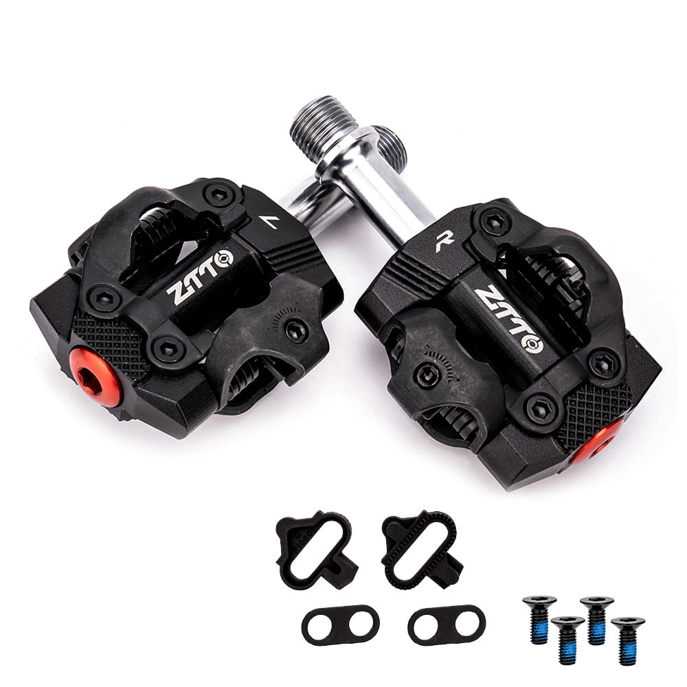 ZTTO MTB Mountain Bike Safest Clipless Pedals Self Locking XC with Cleats Click Compatible with M8000 EH500 Sealed Bearing
