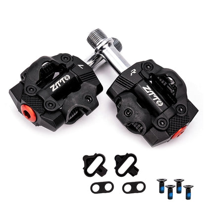 cheap clipless pedals ZTTO MTB Mountain Bike Safest Clipless Pedals Self Locking XC with Cle